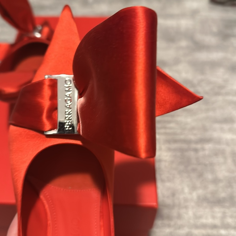 BRAND NEW never worn Ferragamo satin mules, size 6 1/2! - Picture 8 of 11